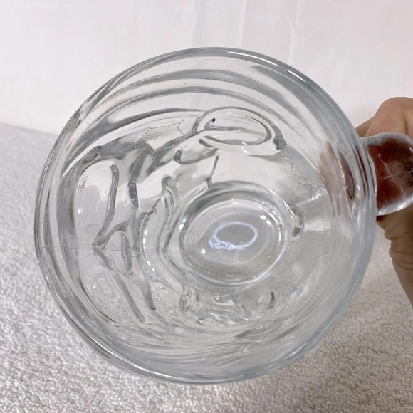 Vintage Luminarc USA Large Clear Glass Skull Mug - Picture 12 of 15